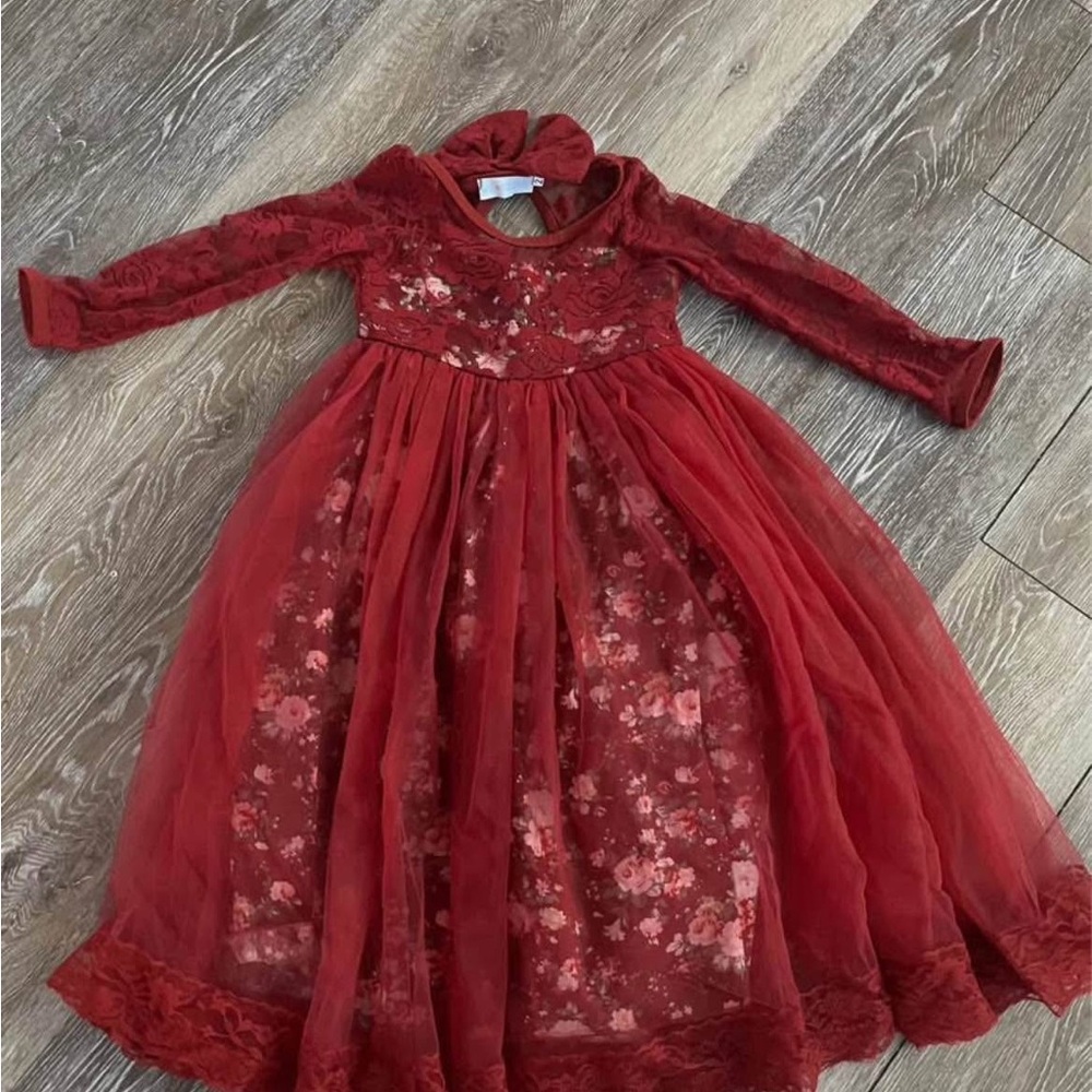 2 grown dresses- Girls Floral Tulle Party Dresses